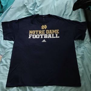 ☆Nortre Dame☆Football Adidas Mens shirt navy blue